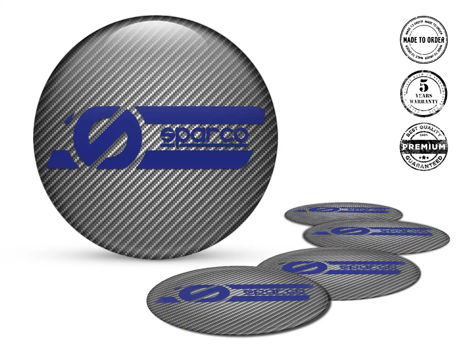 Sparco Custom Dome Stickers Style Luxury Rim Emblems